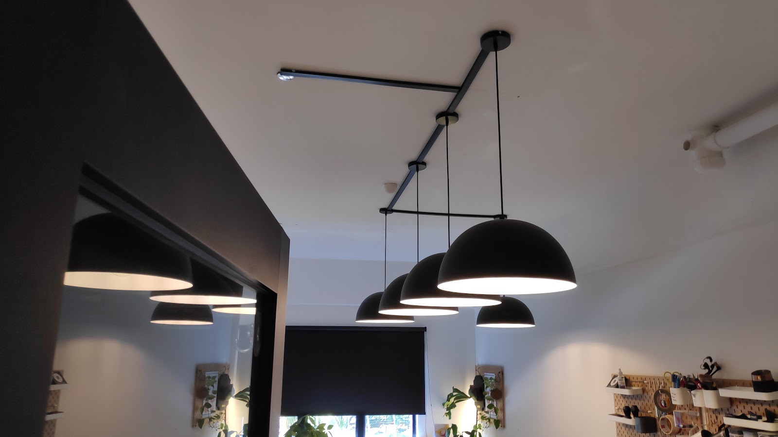 Black pendant track lights